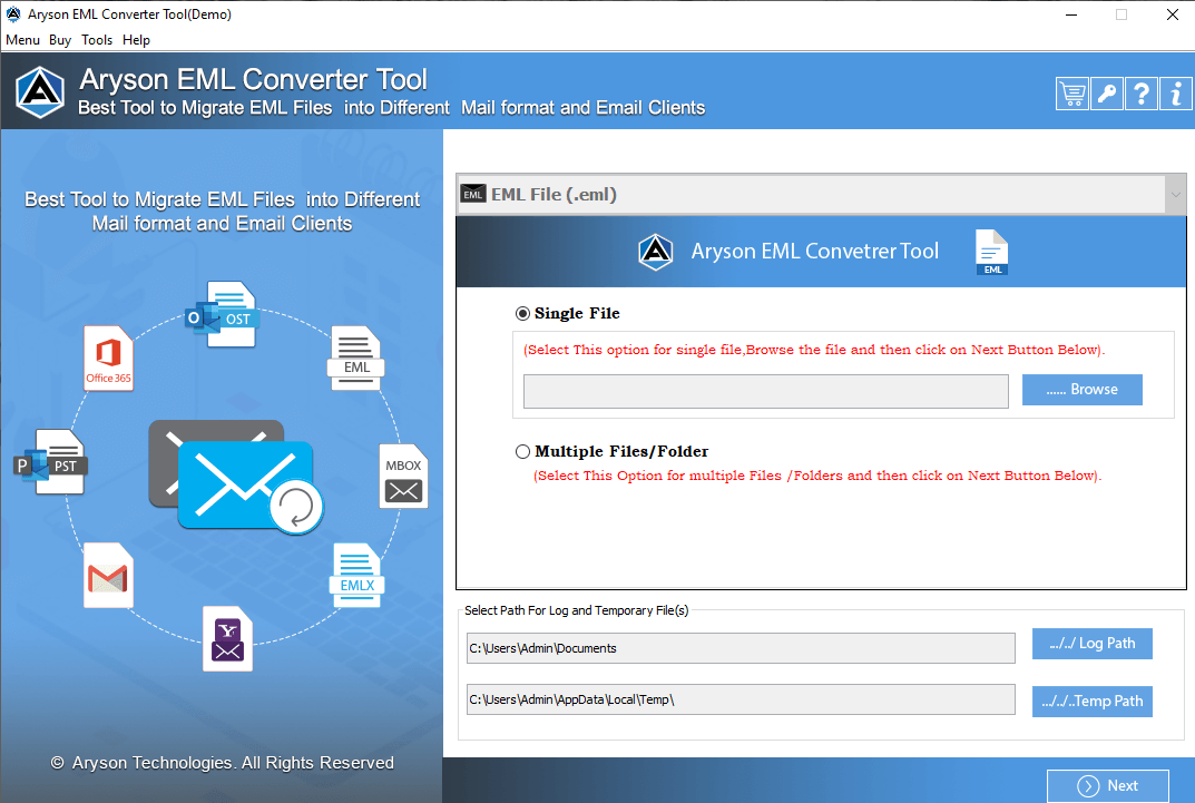 EML Converter for Windows software