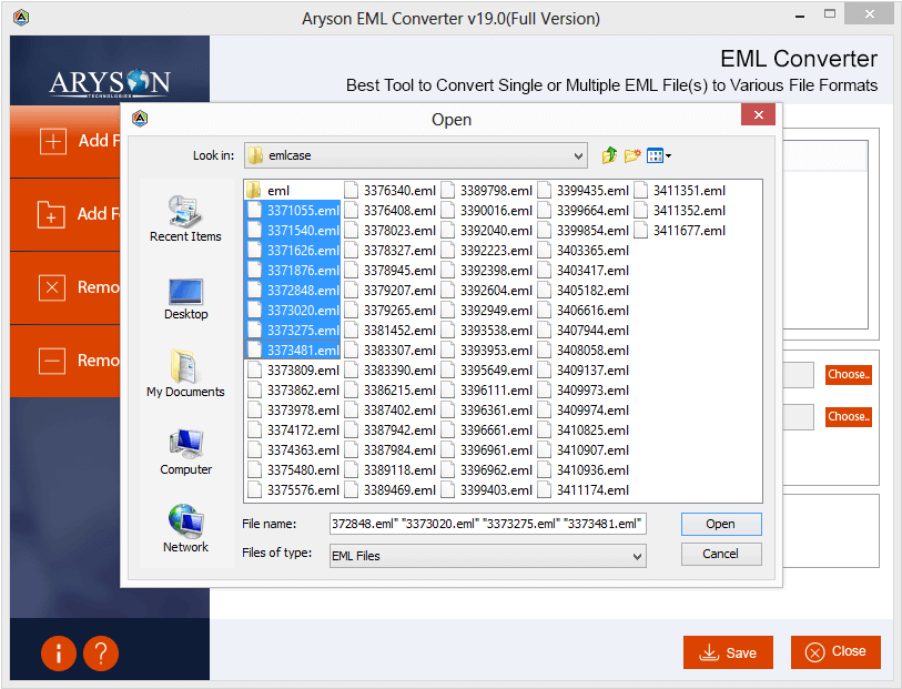 EML Converter for Windows Screenshot