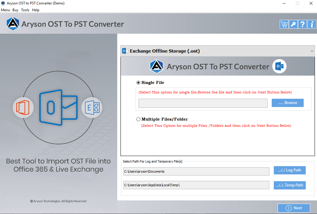 MSOutlook Help OST to PST Converter