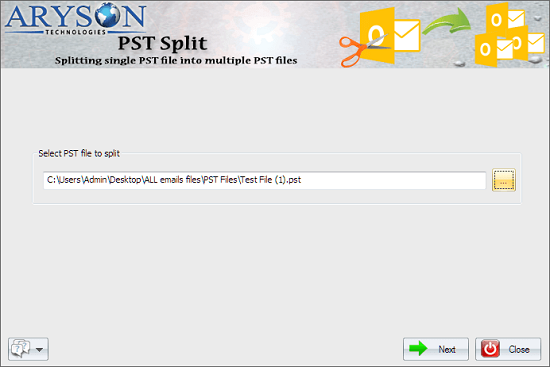 PST Splitter screenshot