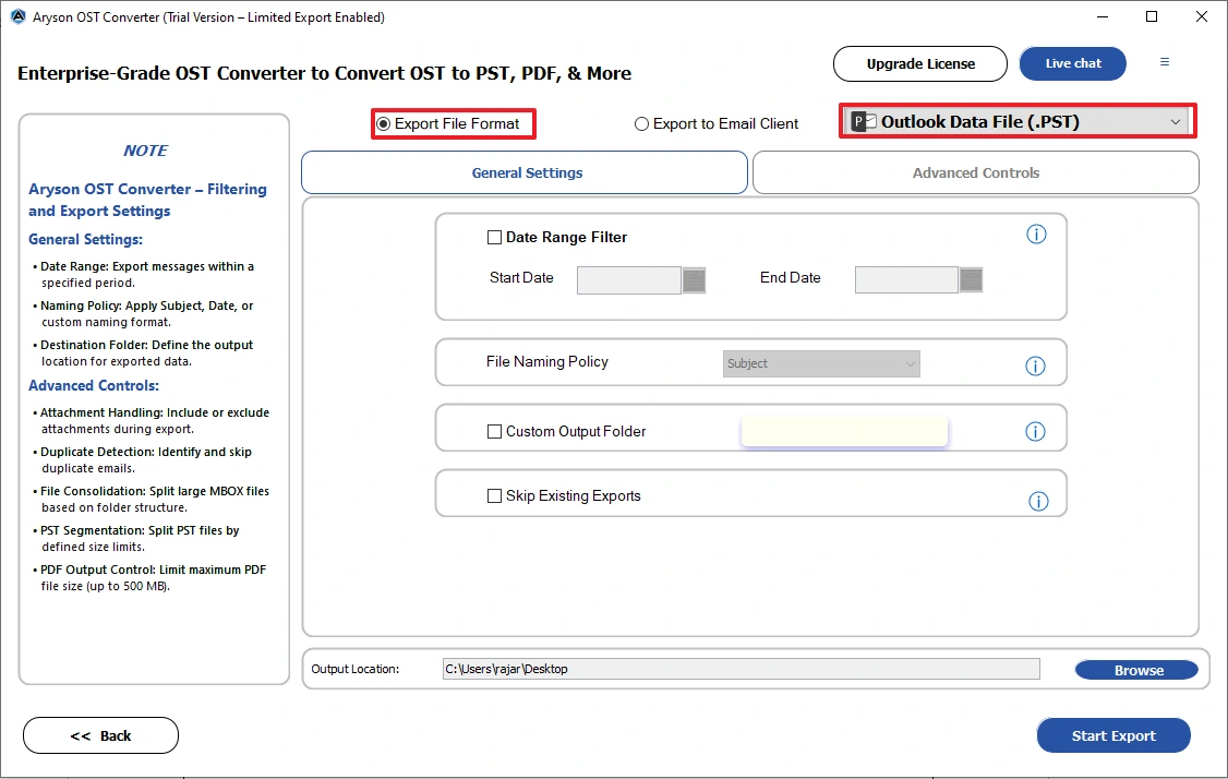 select Outlook Data File(.pst)