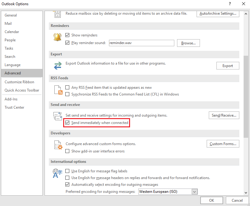 outlook additional mailbox not updating