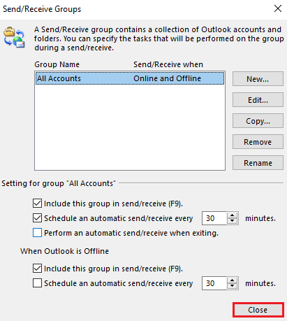 Outlook Shared Mailbox not Updating Error