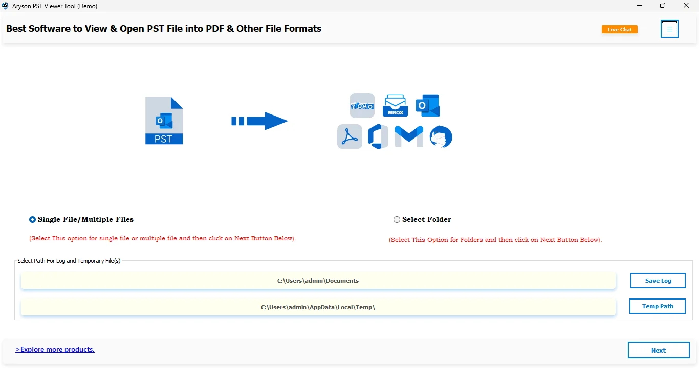 Download the PST File Viewer Software