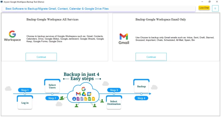 Install the Google Workspace backup Tool