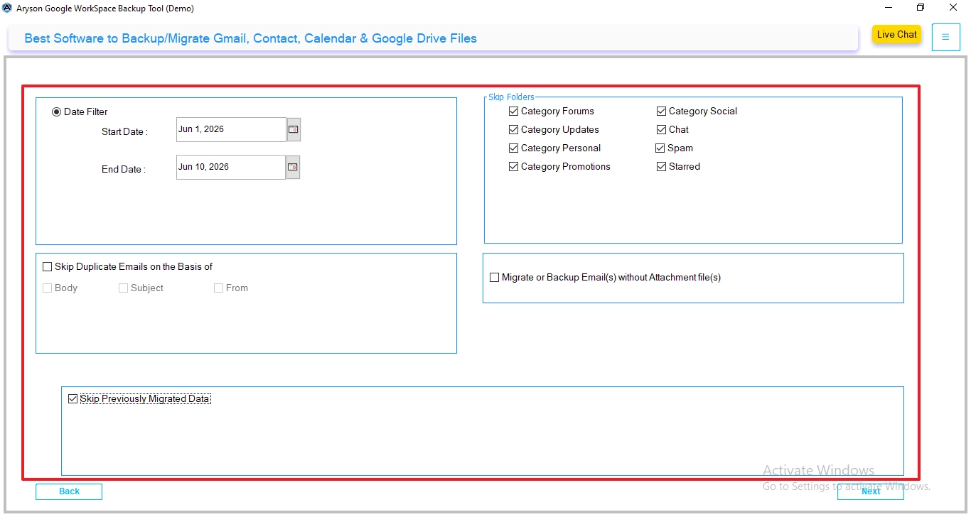 enable the additional filters