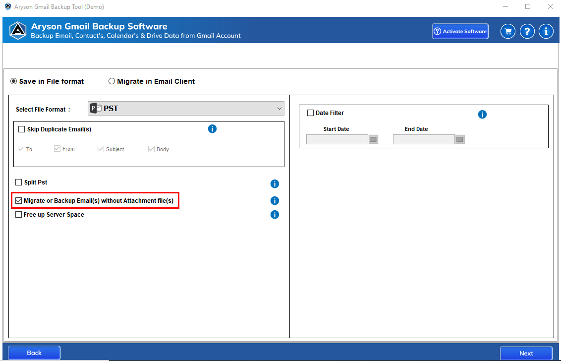 Gmail Backup Tool Step 8