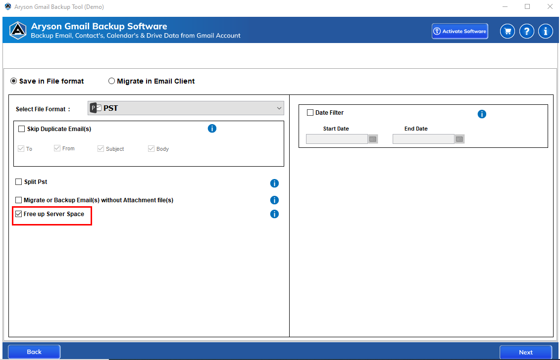 Gmail Backup Tool Step 9