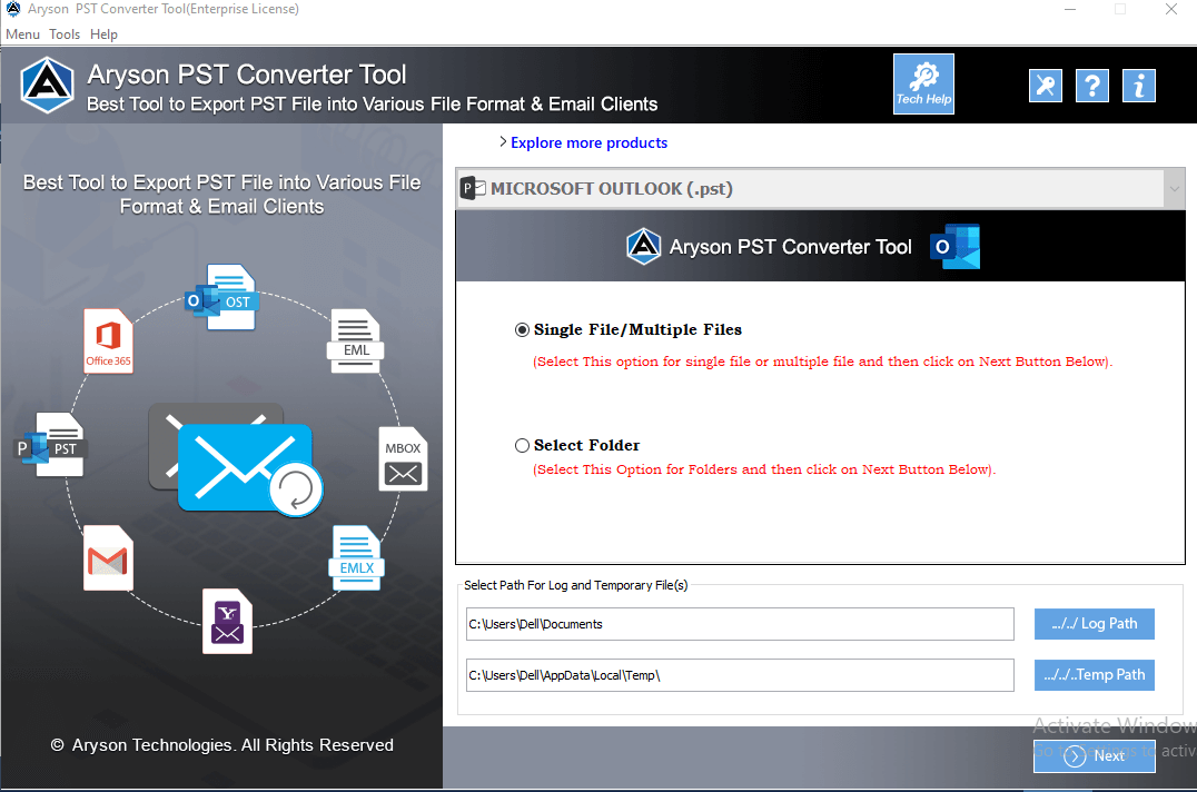 PST Converter Tool Step 1