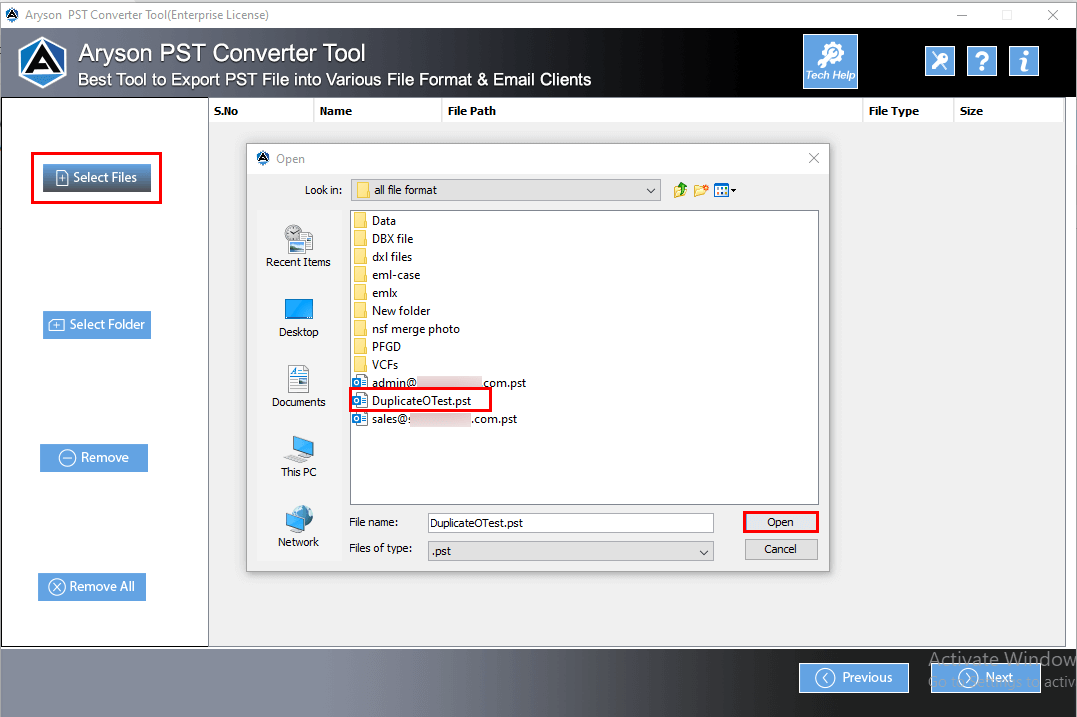 PST Converter Tool Step 3