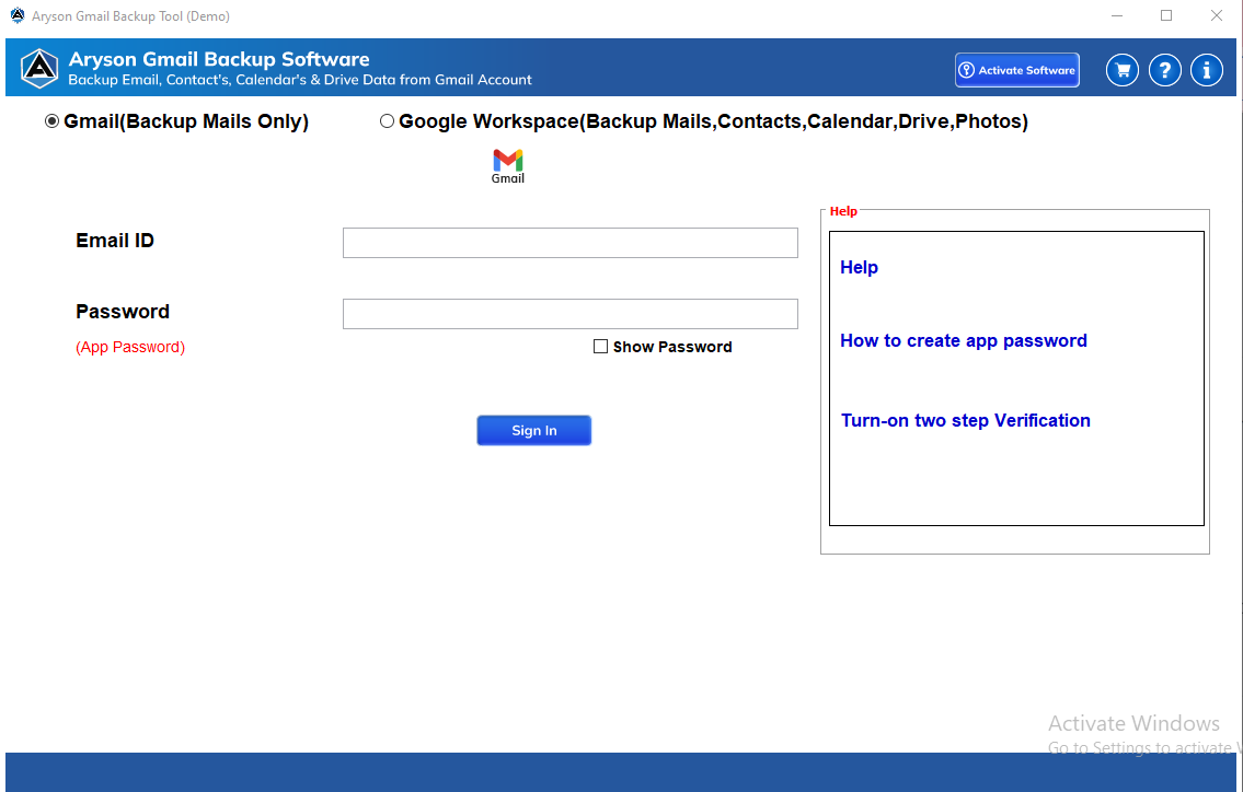 Gmail Backup Software Image 1