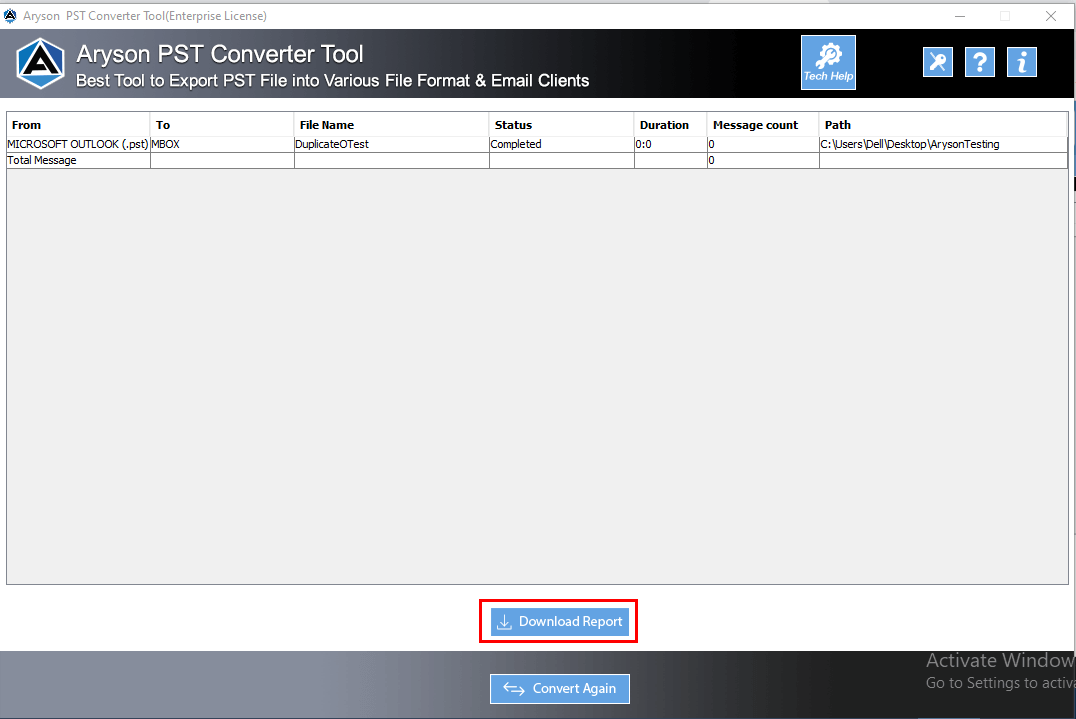 PST Converter Tool Step 6