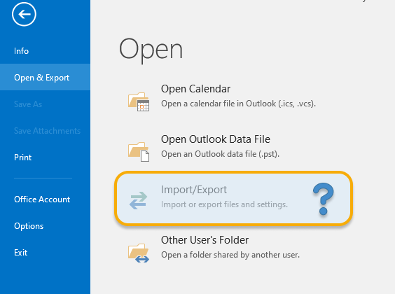 Methods to Fix Import Export Option Greyed Out Issue in Outlook