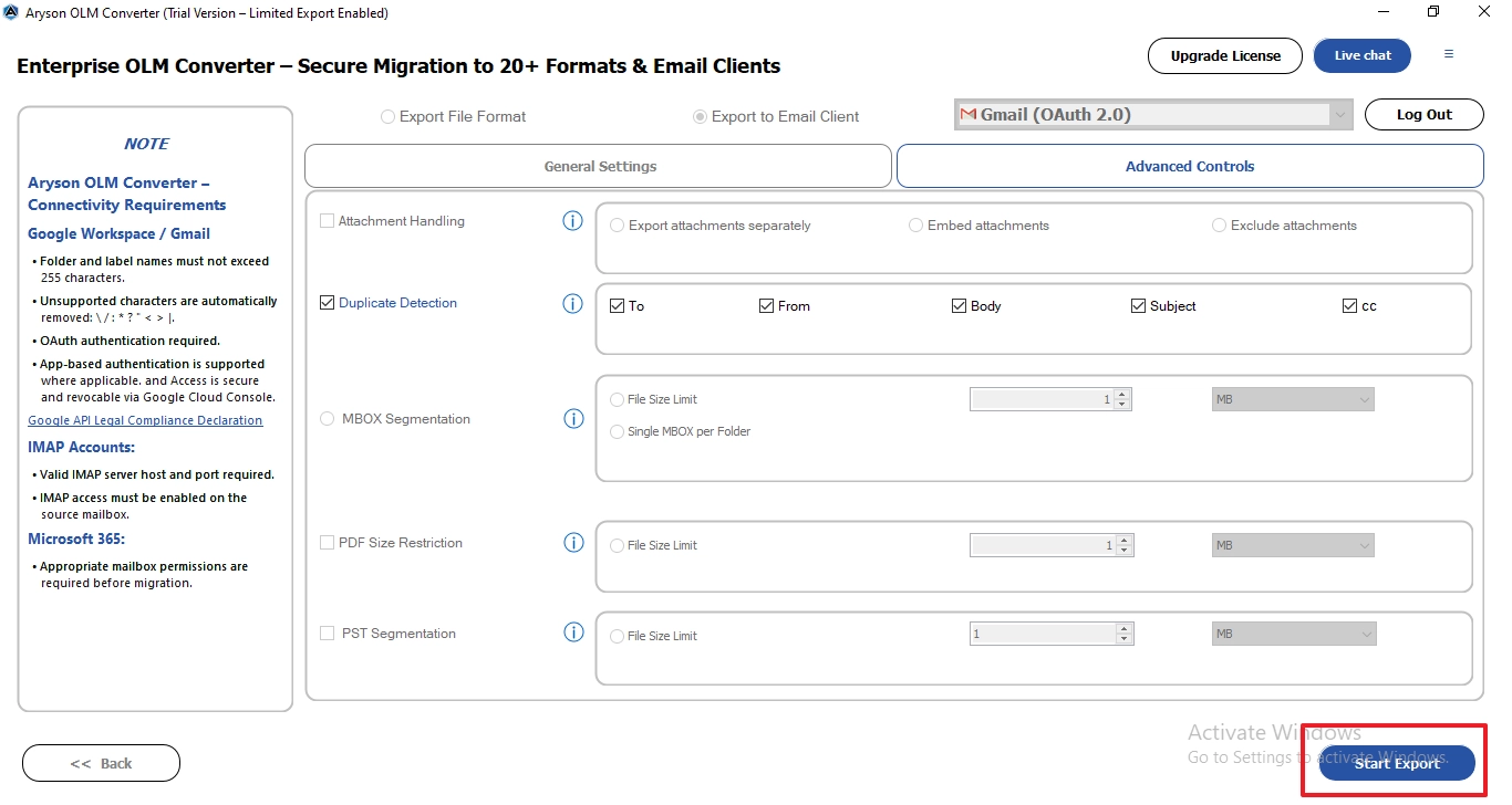 Tap on the Start Process to initiate the process