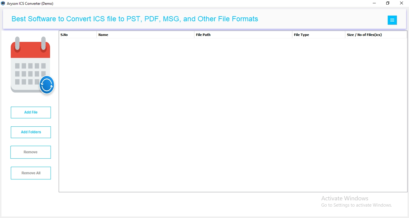 launch the ICS Converter Tool