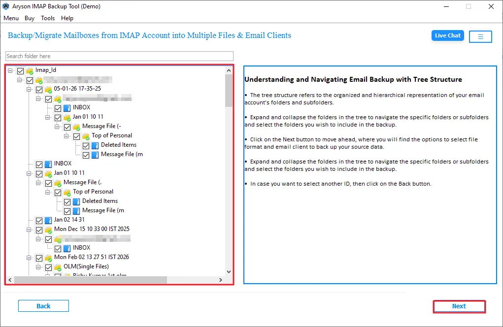 Select & verify the details before saving
