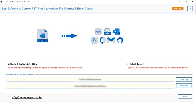 launch the PST Converter Tool