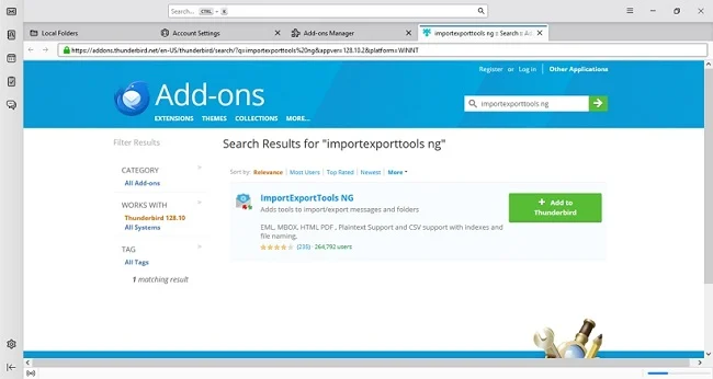 Add to Thunderbird.