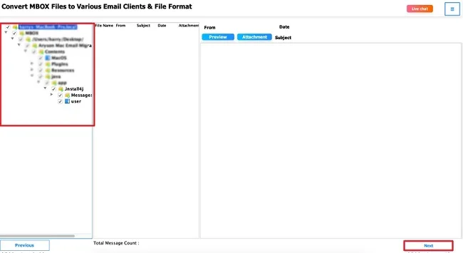 added MBOX file