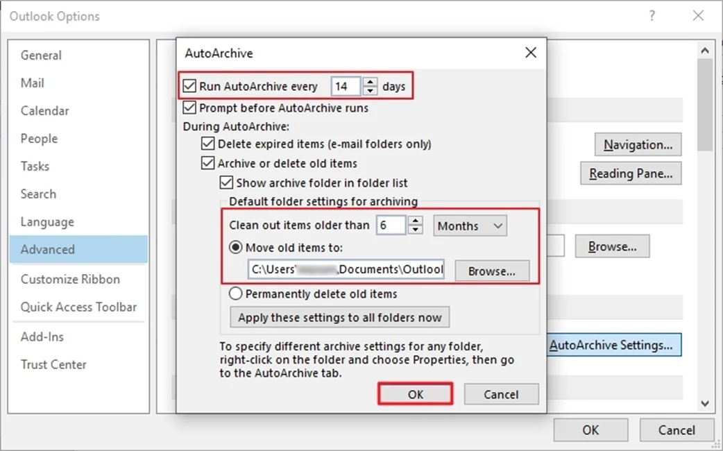 Run AutoArchive every X days