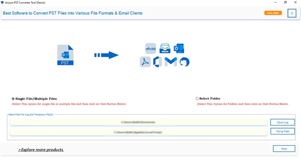 Launch the Outlook Converter Tool