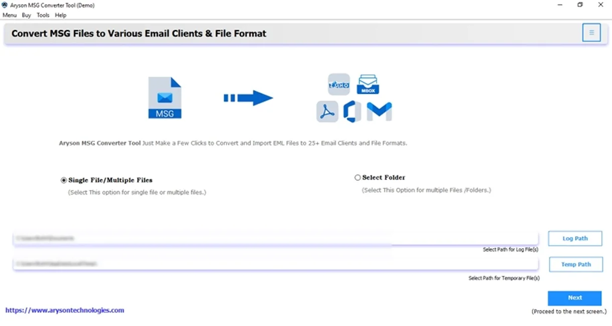 launch the MSG Converter Tool