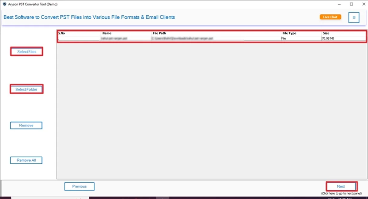 Select Files