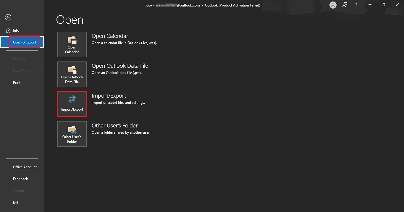 Import/Export Feature