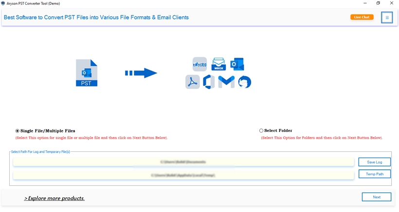 launch PST Converter Tool