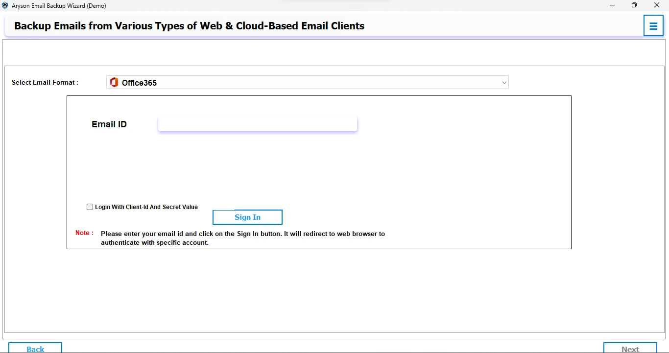 choose the Office 365