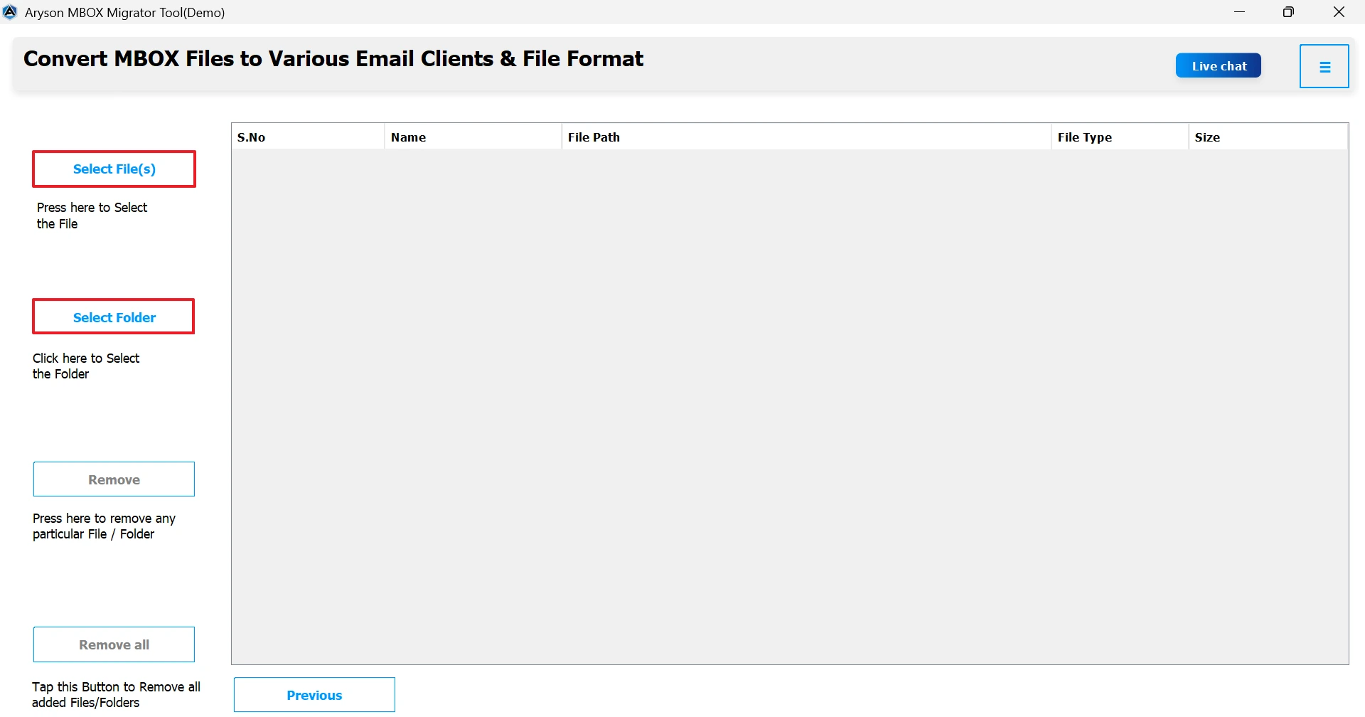 You can preview imported file’s before migration