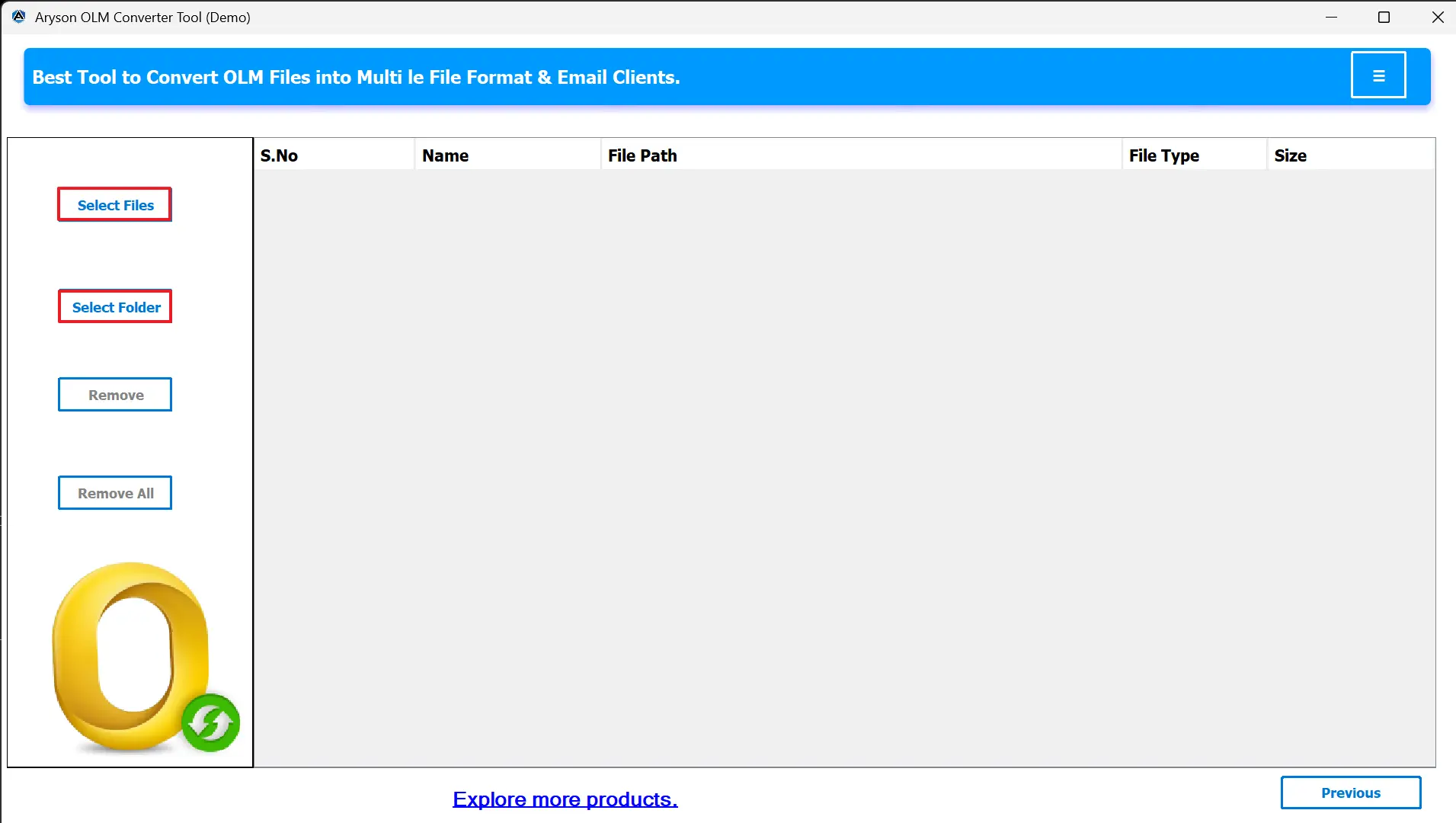 Select Files or Select Folder