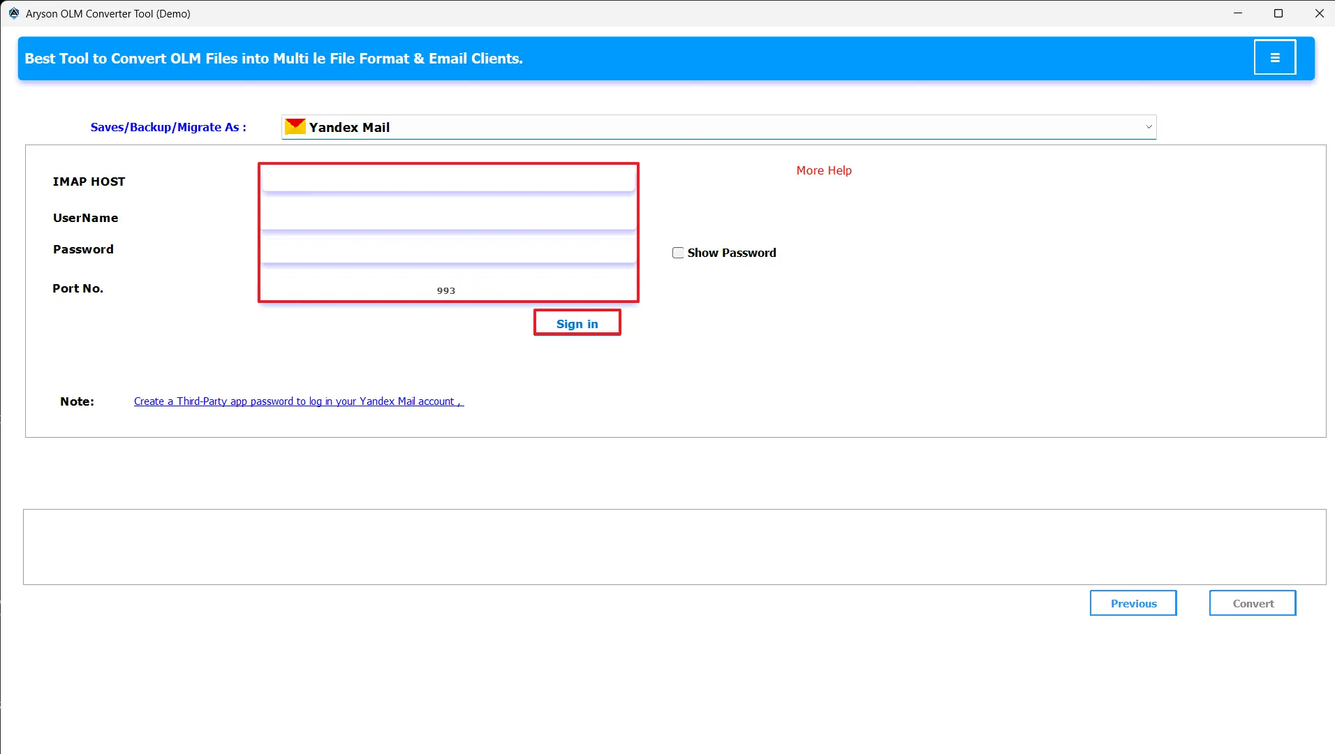 Enter Hotmail credentials