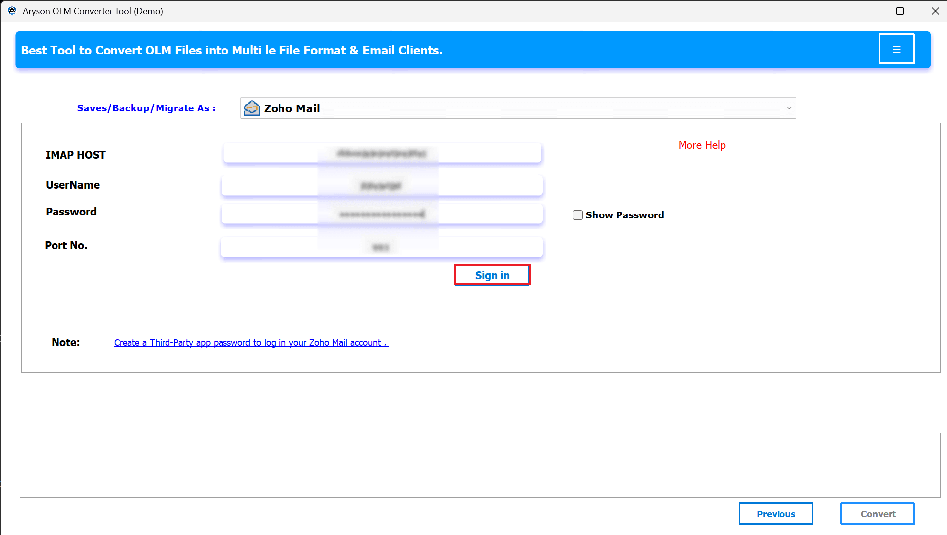 Enter your email and password