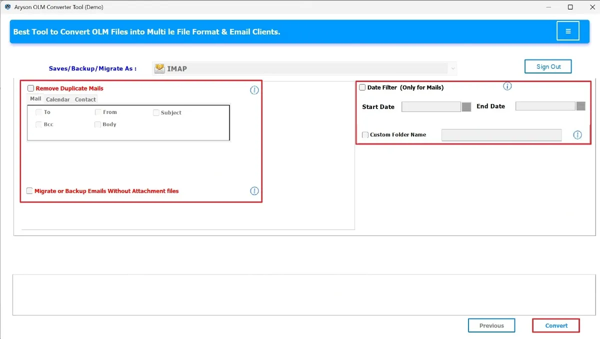 Apply filters and click convert