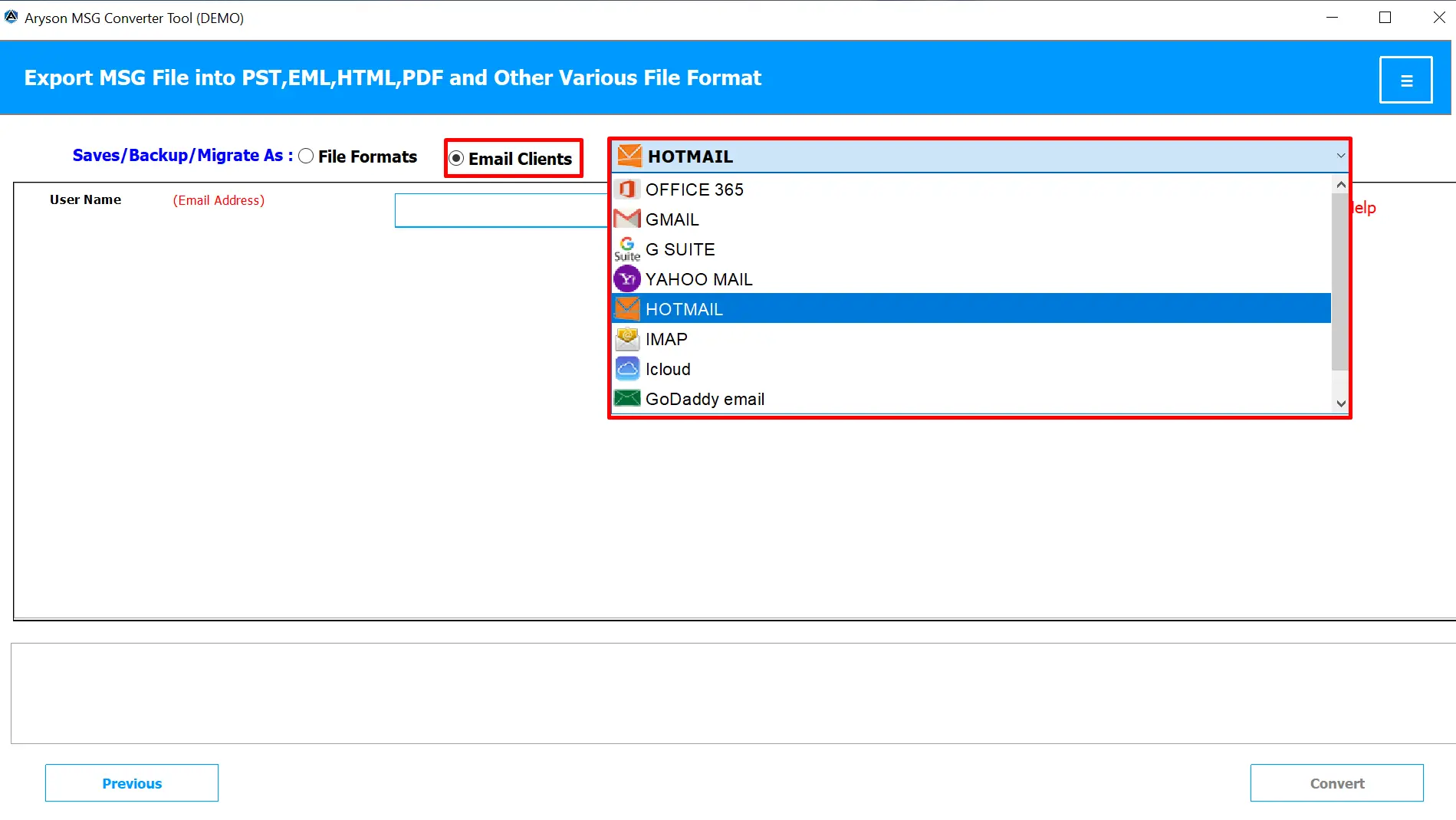 Pick Hotmail