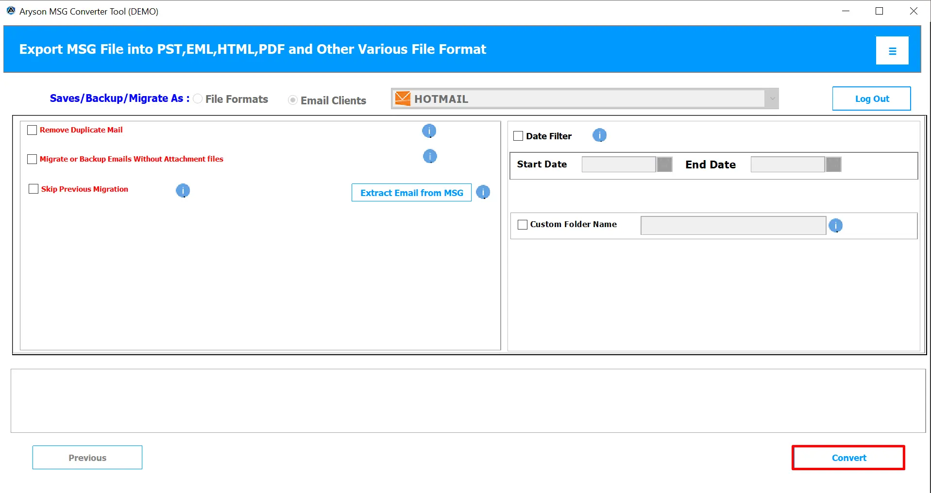 Click on Convert button