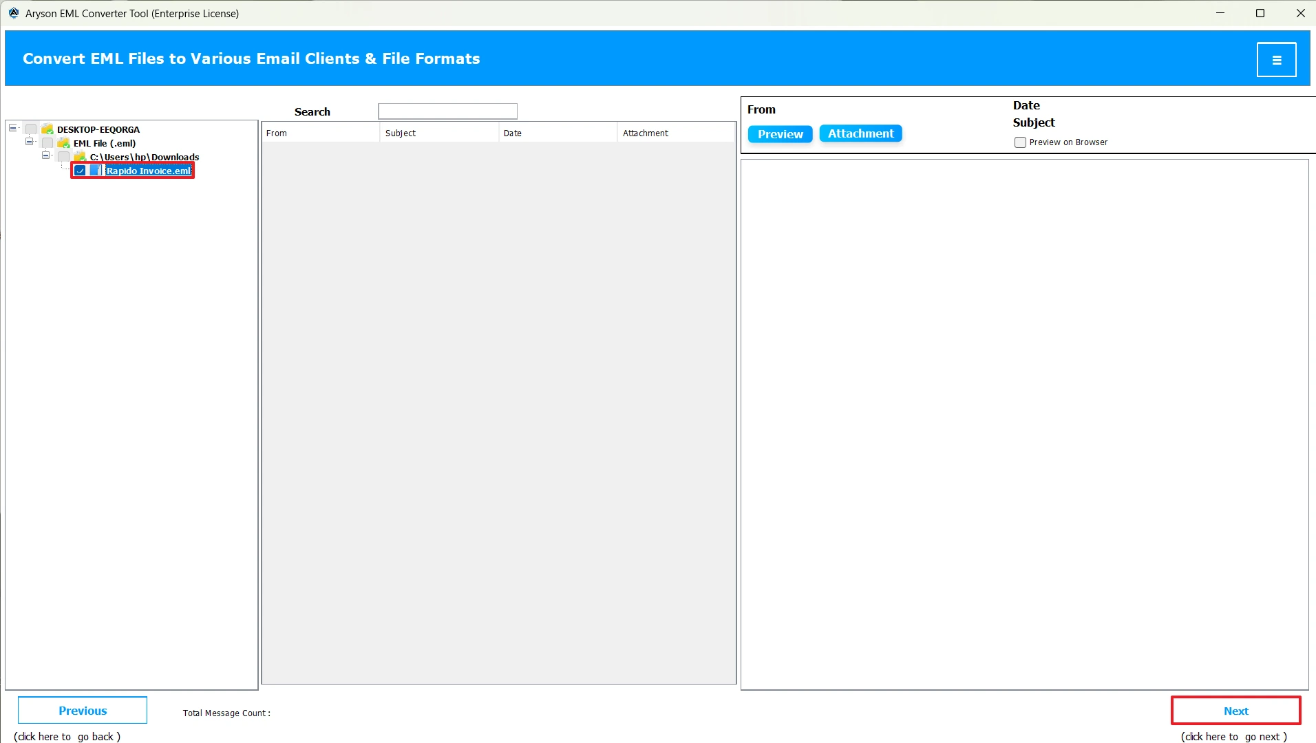 Select file and preview 