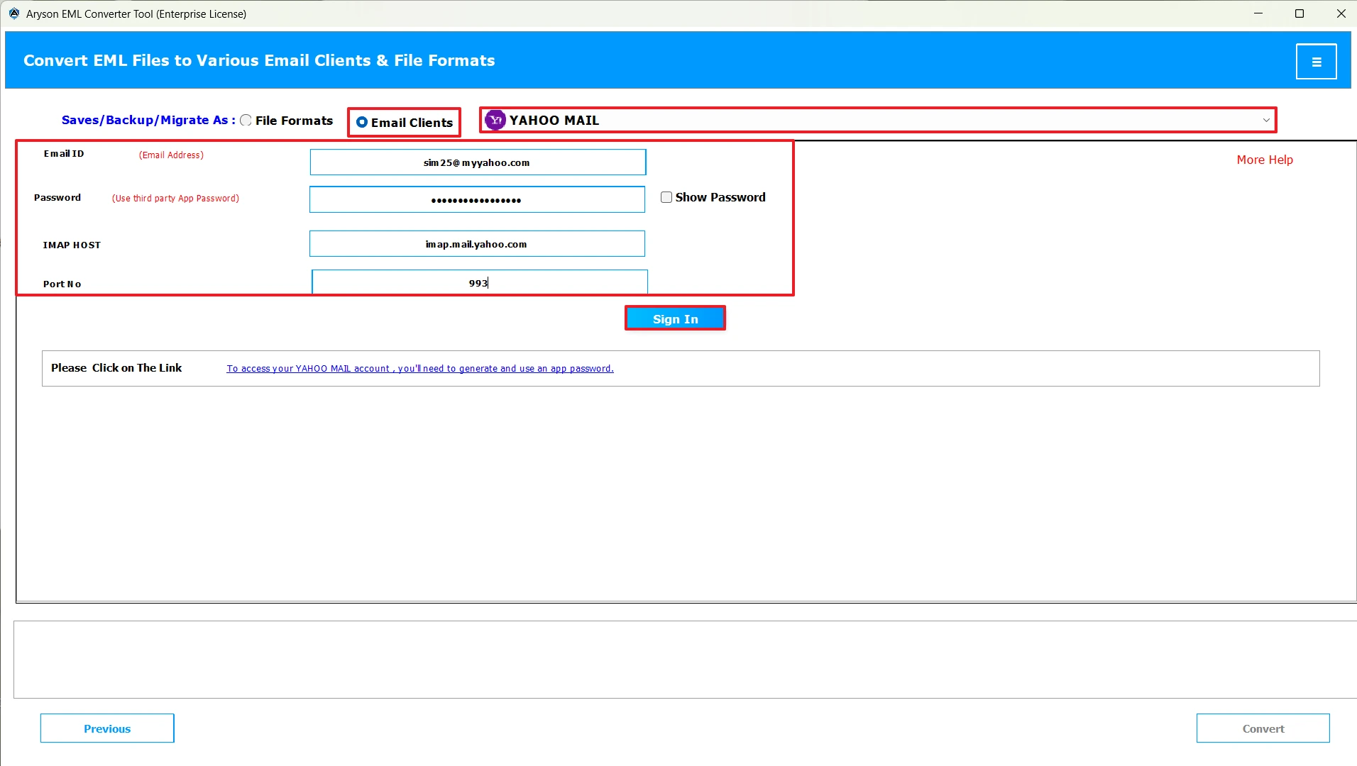 Select Yahoo Mail
