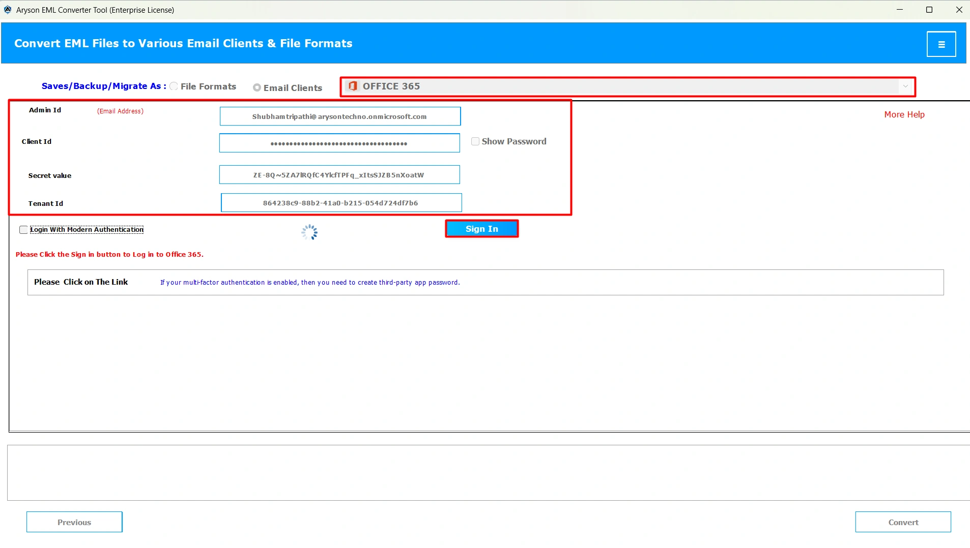 Choose Office 365