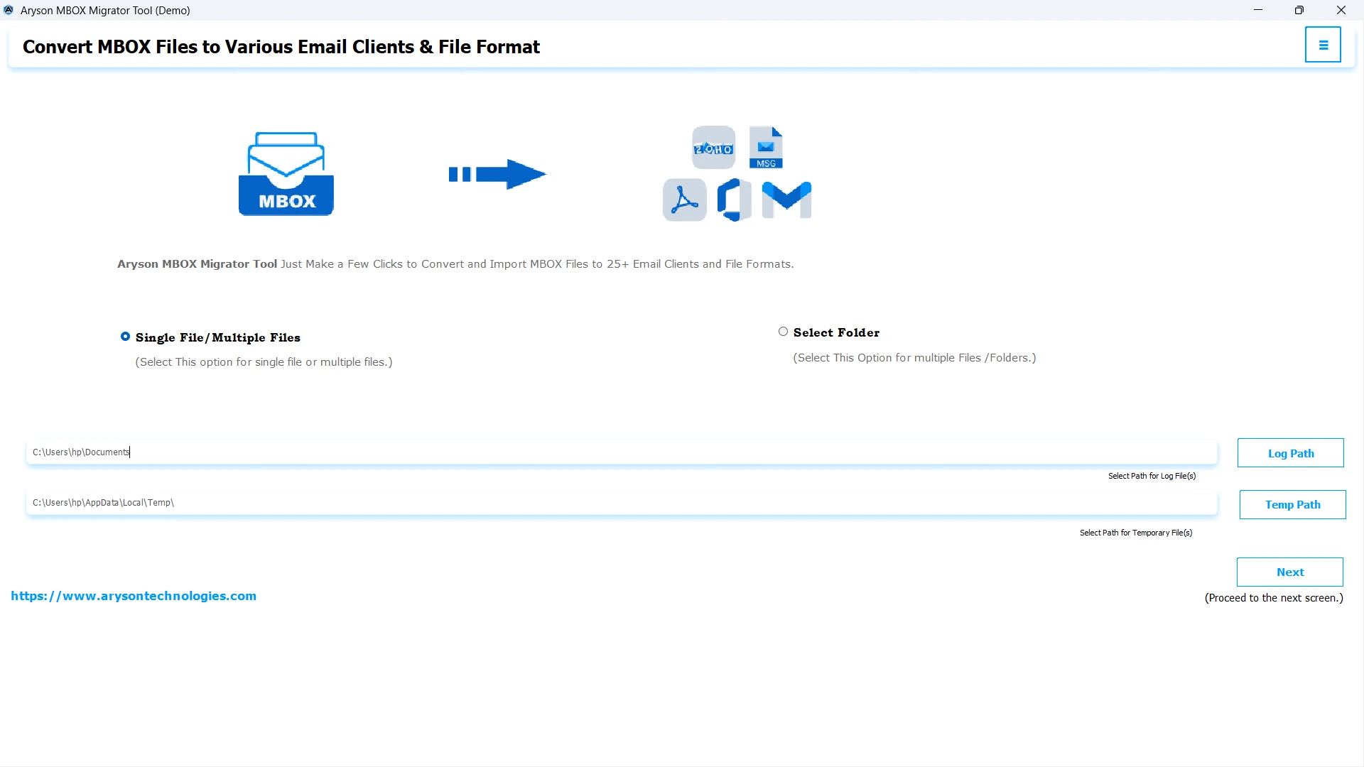 Install MSOutlookHelp MBOX Converter