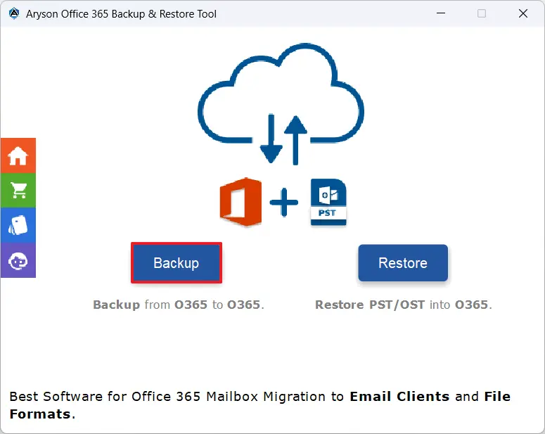 Run MSOutlookHelp Office 365 Backup Tool