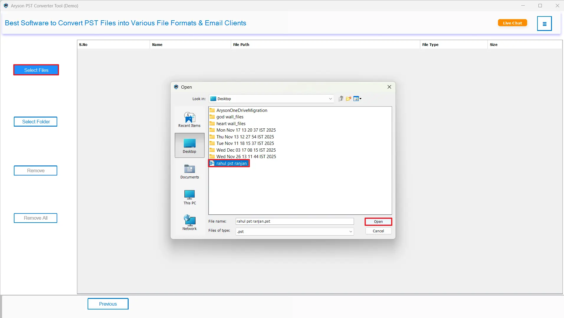 Add PST Files
