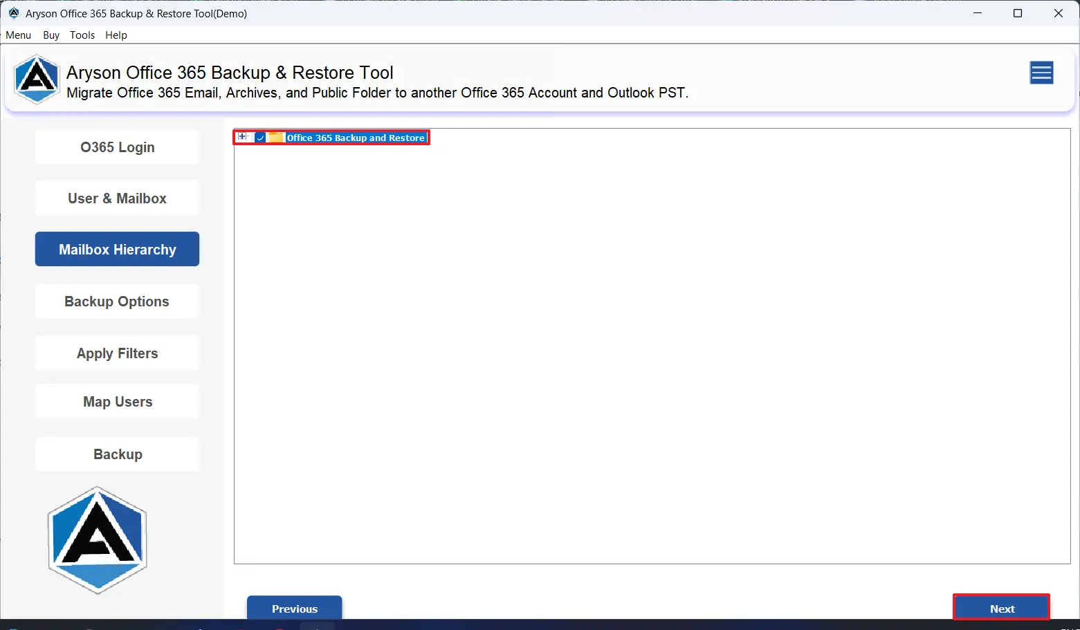 Preview selected O365 data