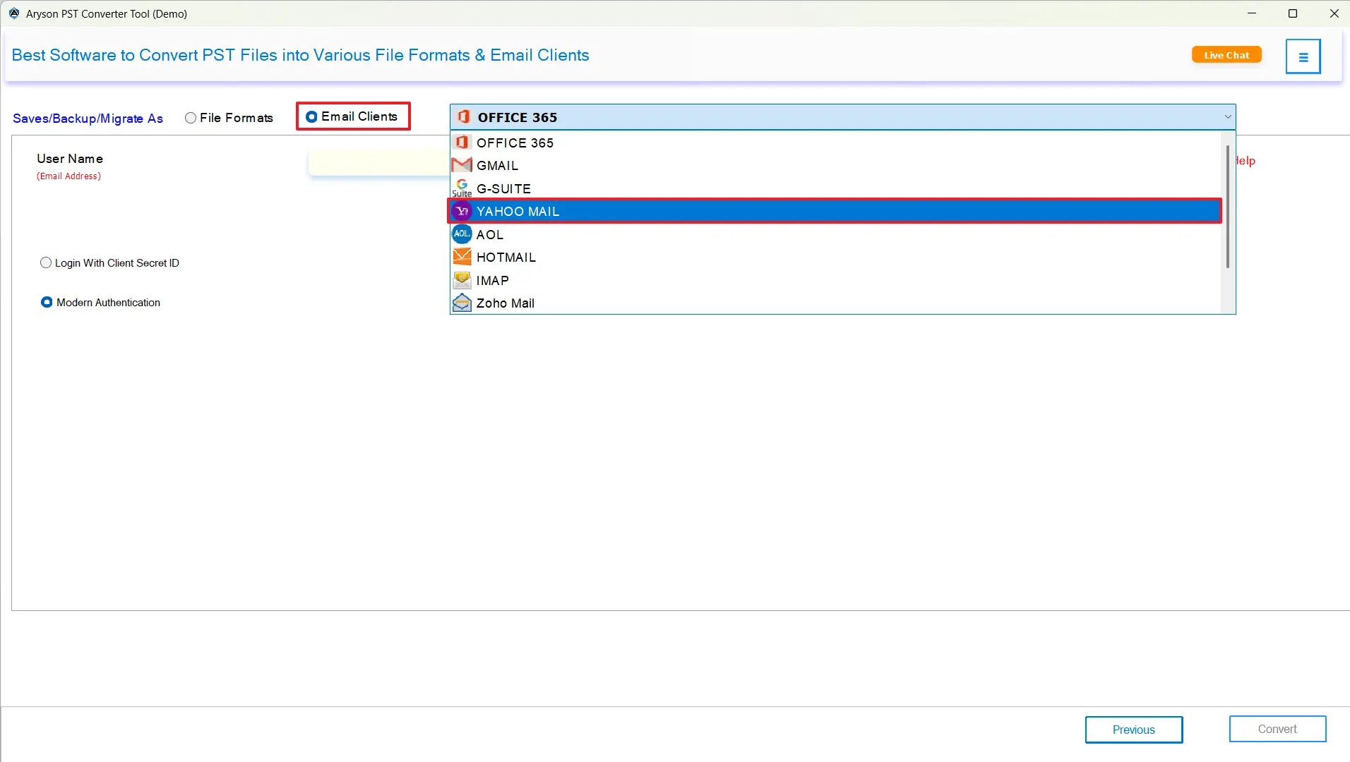 Pick Yahoo Mail