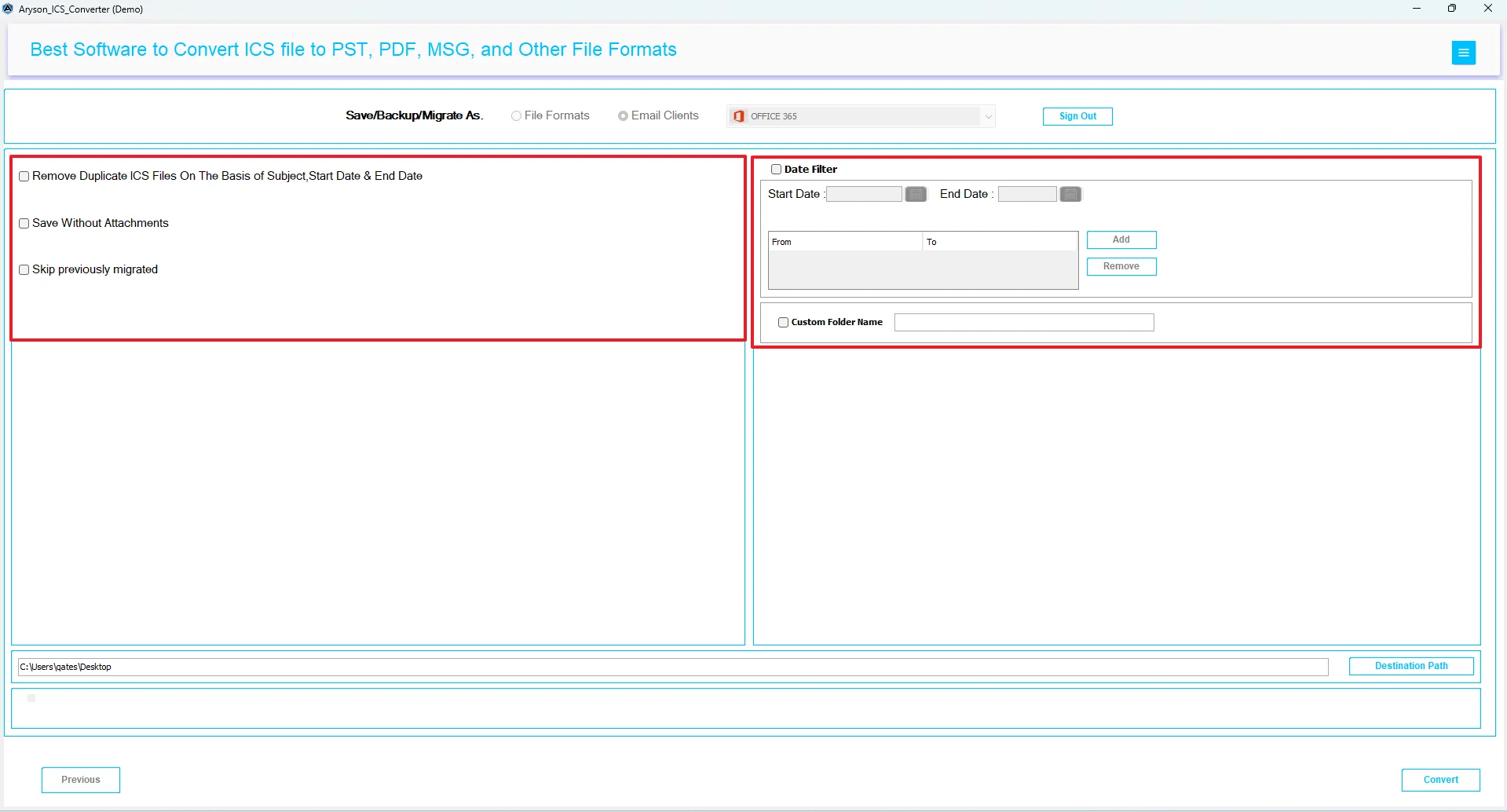 Apply built-in filters