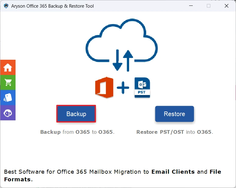 Run MSOutlookHelp Office 365 Backup Tool