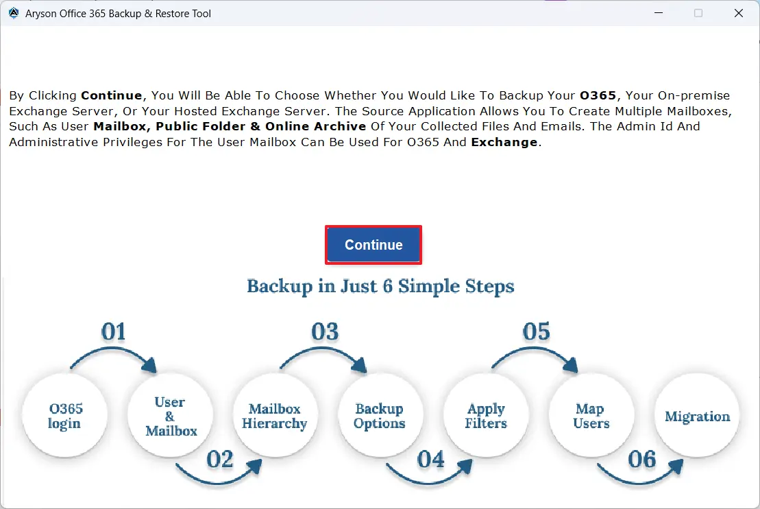 Click Continue button