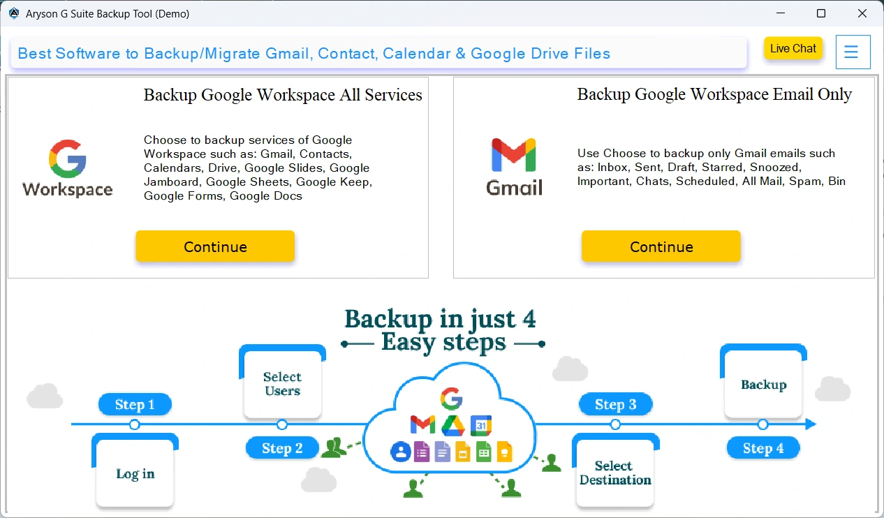 Download Google Workspace Backup Too