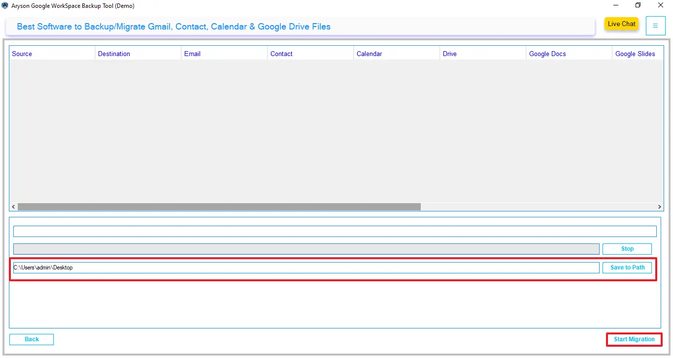 Select path to save & click download